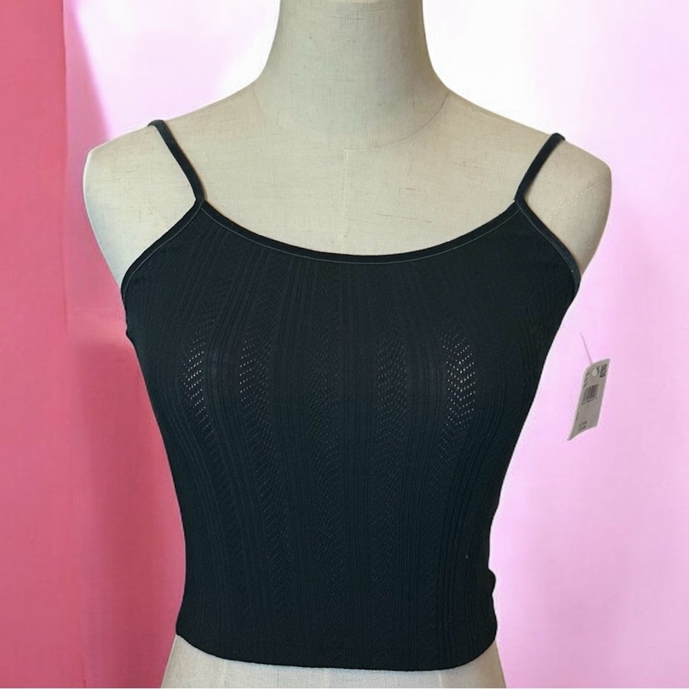AE Cropped Pointelle-Knit Cami